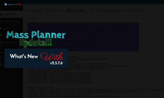 Mass Planner Update v2.5.7.6
