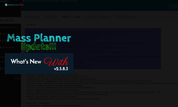 Mass Planner Update v2.5.8.3