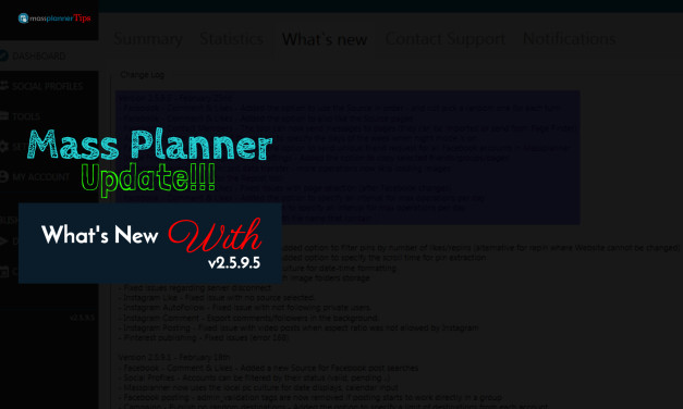 Mass Planner Update v2.5.9.5
