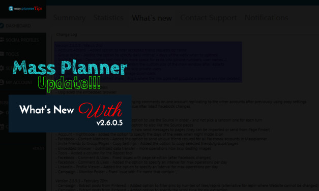 Mass Planner Update v2.6.0.5