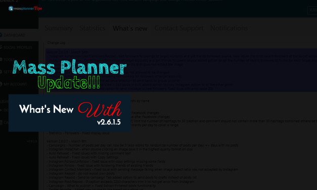 Mass Planner Update v2.6.1.5