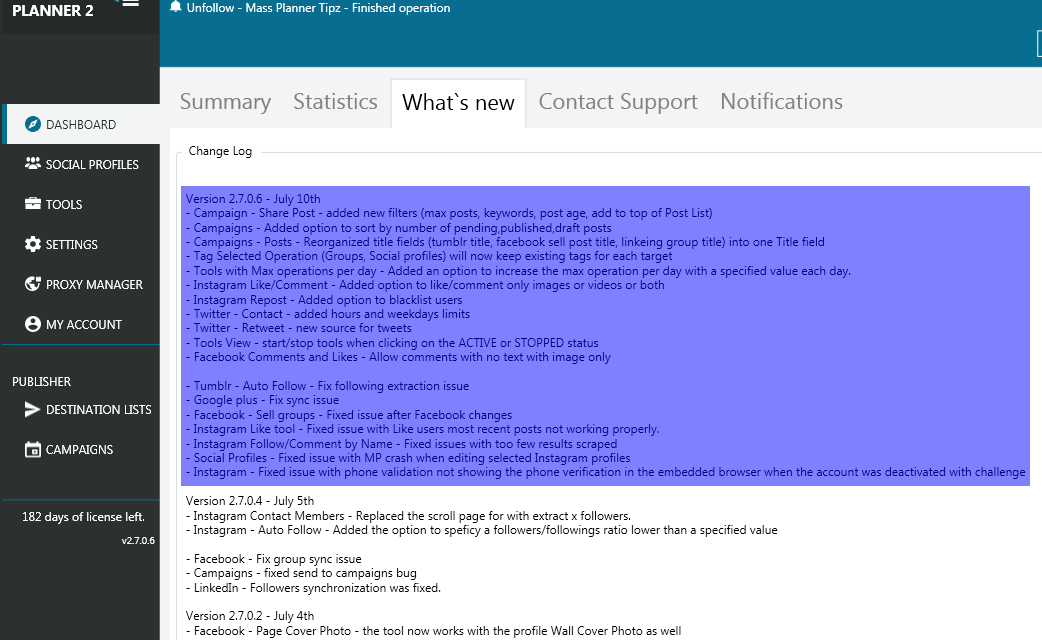 Mass Planner Update v2.7.0.6