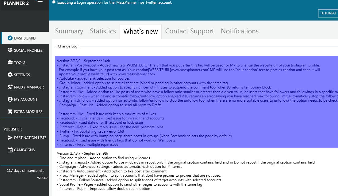 Mass Planner Update v2.7.3.9